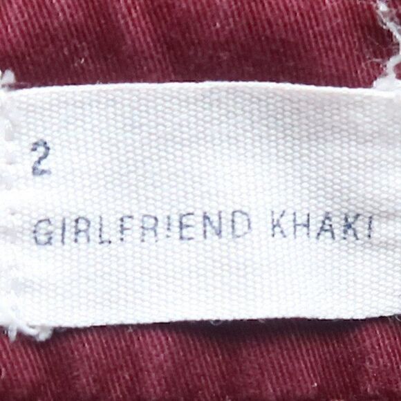 GAP FOR GOOD BURGUNDY GIRLFRIEND KHAKI SIZE 2 - Picture 4 of 8